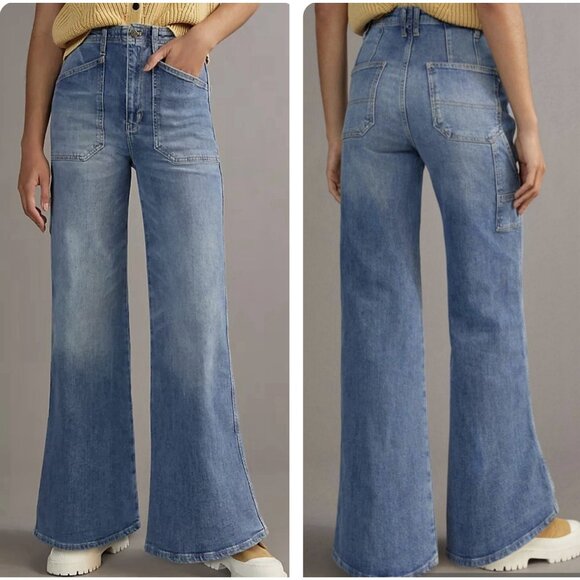 Anthropologie Denim - Anthropologie Pilcro 30/10 The Carpenter Wide-Leg Jeans High Rise Relaxed Denim